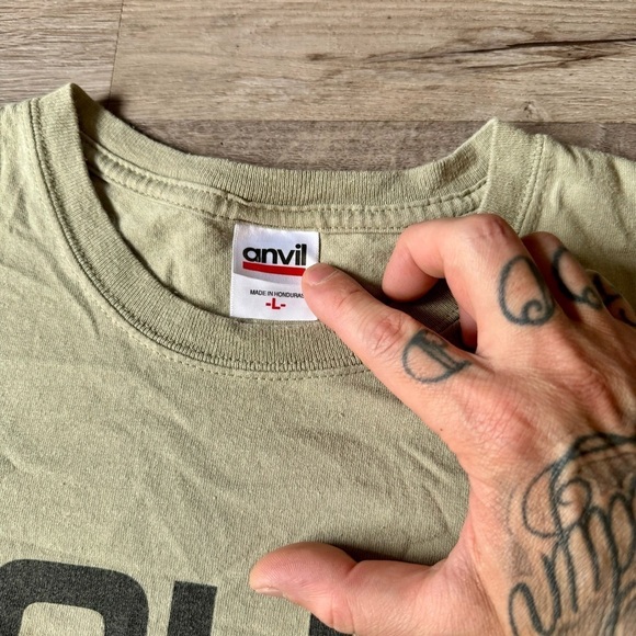 Fatigue and black vintage police t-shirt #police Anvil tagged men L - Picture 4 of 4